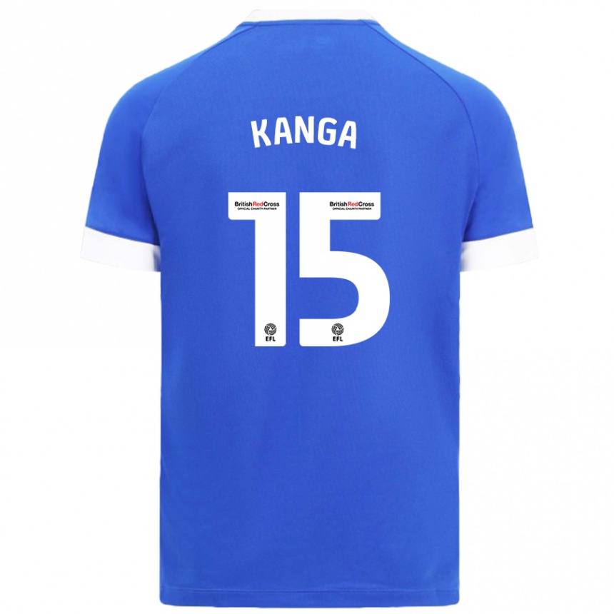 Vaikiškas Wilfried Kanga #15 Dangaus Mėlyna Namų Marškinėliai 2024/25 T-Shirt