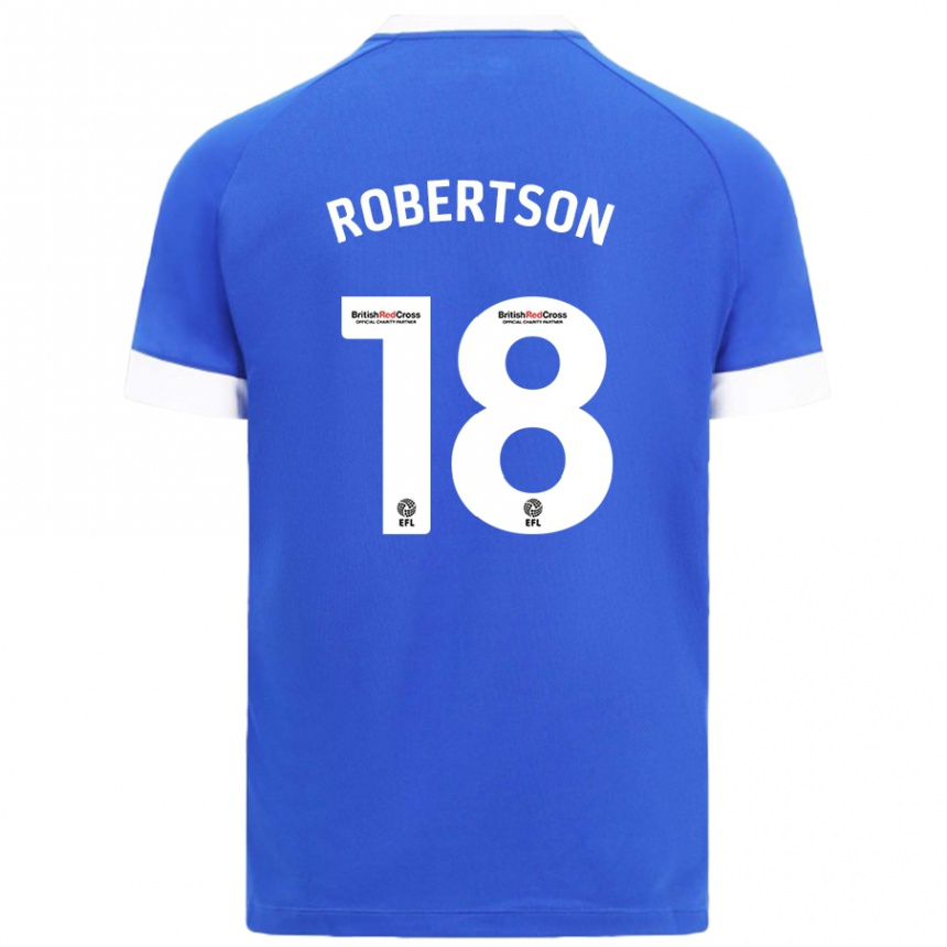 Vaikiškas Alex Robertson #18 Dangaus Mėlyna Namų Marškinėliai 2024/25 T-Shirt