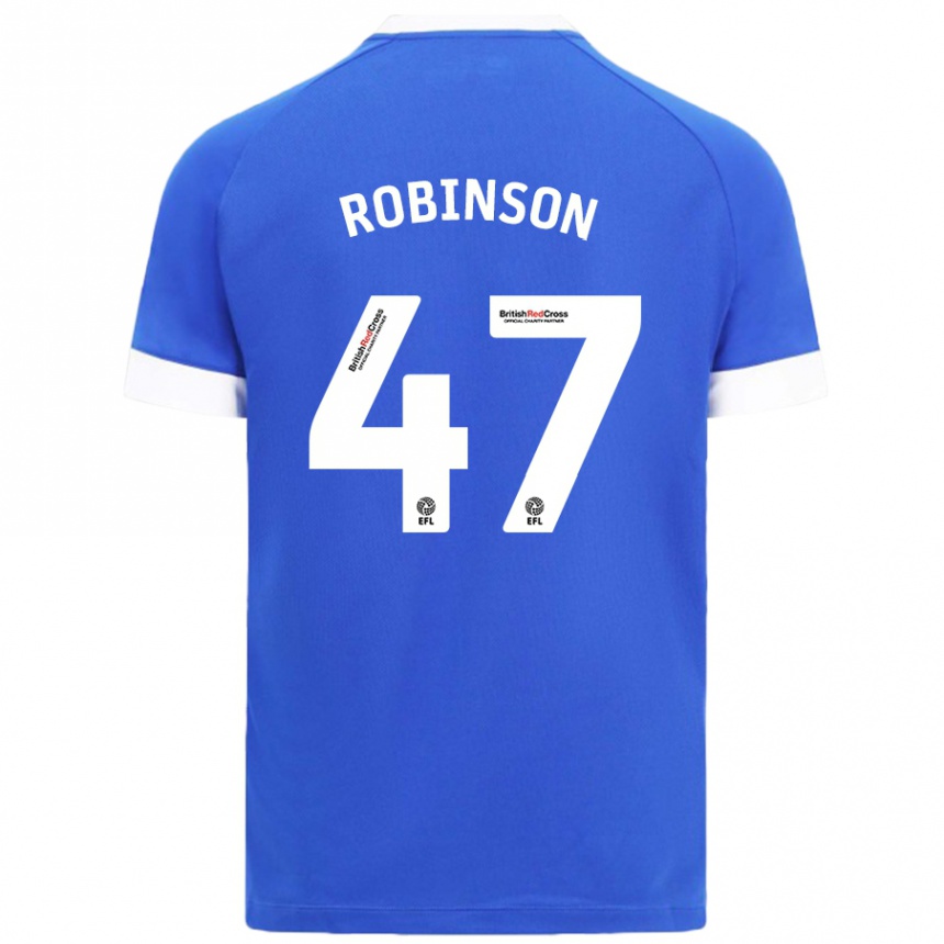 Vaikiškas Callum Robinson #47 Dangaus Mėlyna Namų Marškinėliai 2024/25 T-Shirt