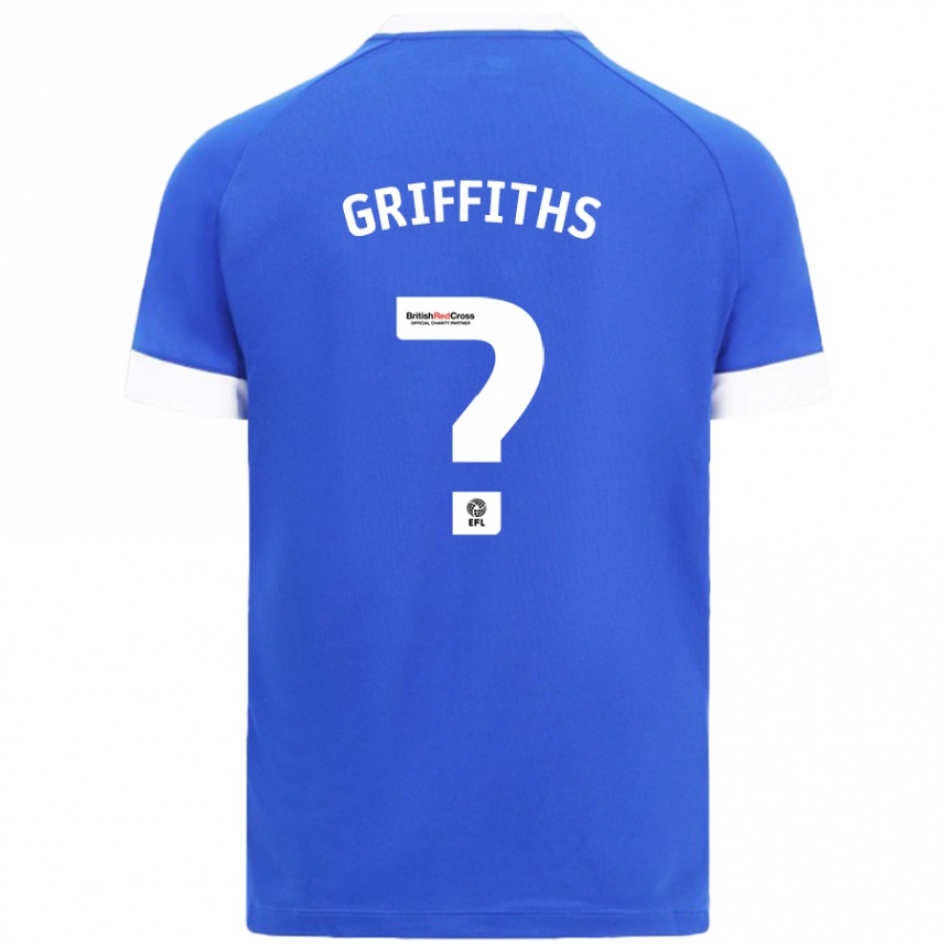 Vaikiškas Ewan Griffiths #0 Dangaus Mėlyna Namų Marškinėliai 2024/25 T-Shirt