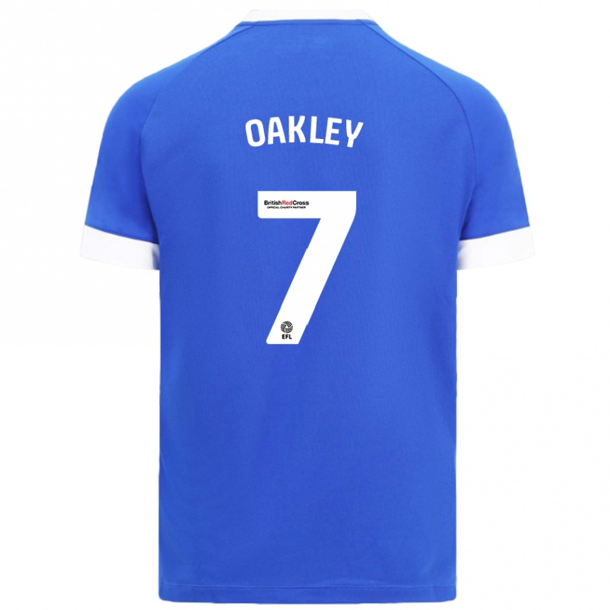 Vaikiškas Rhianne Oakley #7 Dangaus Mėlyna Namų Marškinėliai 2024/25 T-Shirt