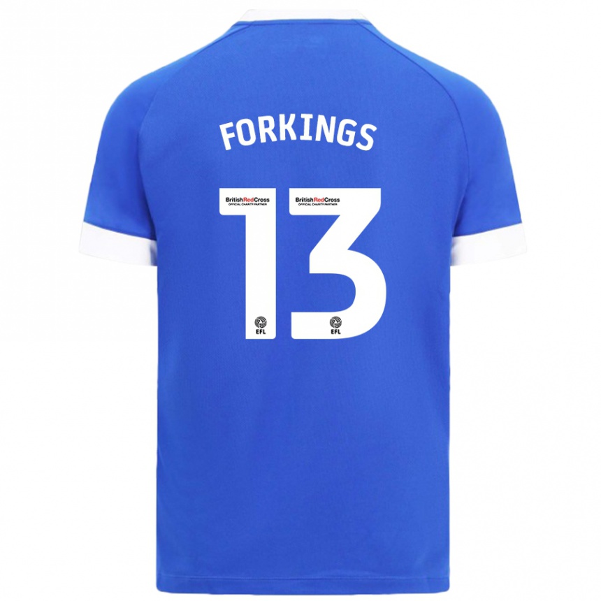 Vaikiškas Amelia Forkings #13 Dangaus Mėlyna Namų Marškinėliai 2024/25 T-Shirt