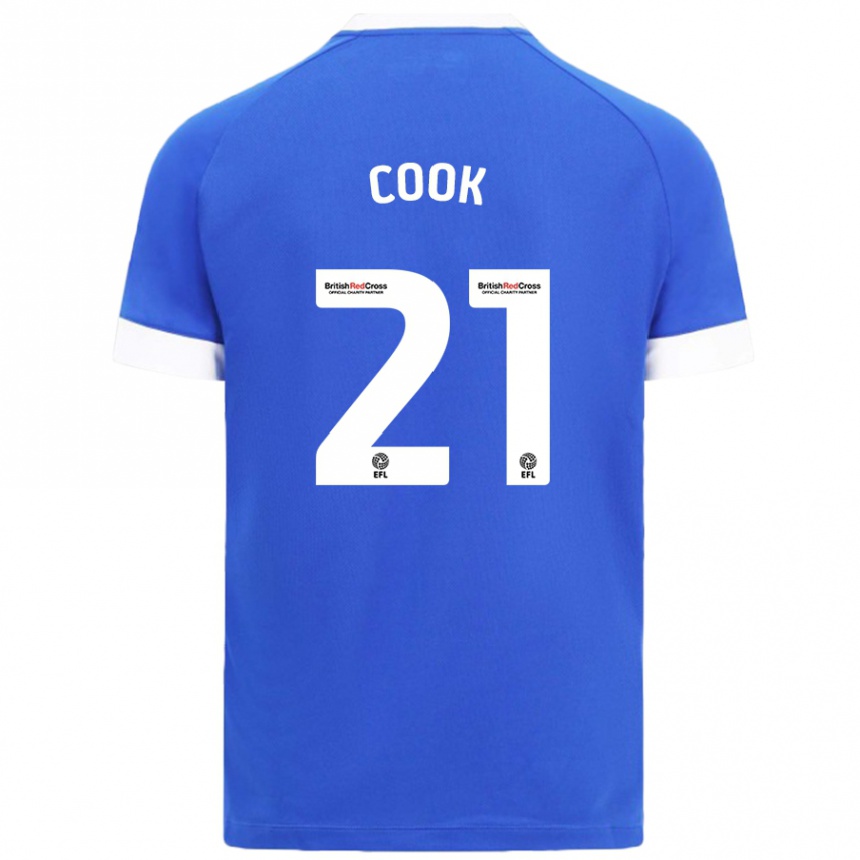 Vaikiškas Mikayla Cook #21 Dangaus Mėlyna Namų Marškinėliai 2024/25 T-Shirt