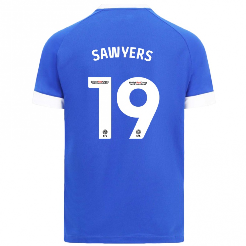 Vaikiškas Romaine Sawyers #19 Dangaus Mėlyna Namų Marškinėliai 2024/25 T-Shirt