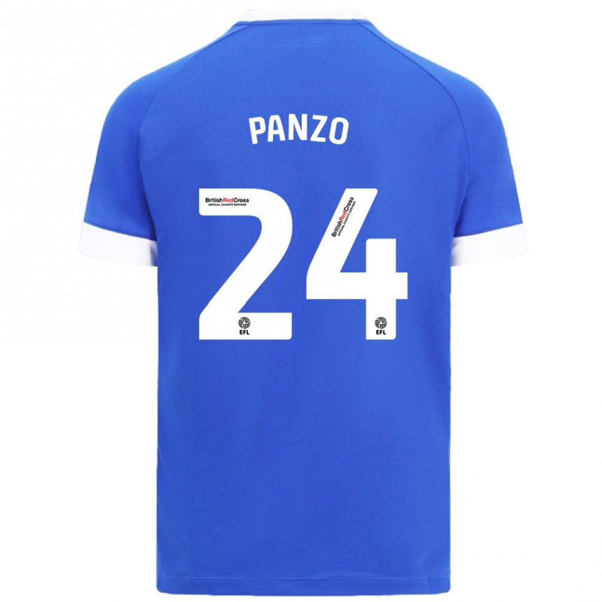 Vaikiškas Jonathan Panzo #24 Dangaus Mėlyna Namų Marškinėliai 2024/25 T-Shirt