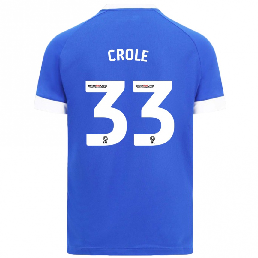 Vaikiškas James Crole #33 Dangaus Mėlyna Namų Marškinėliai 2024/25 T-Shirt