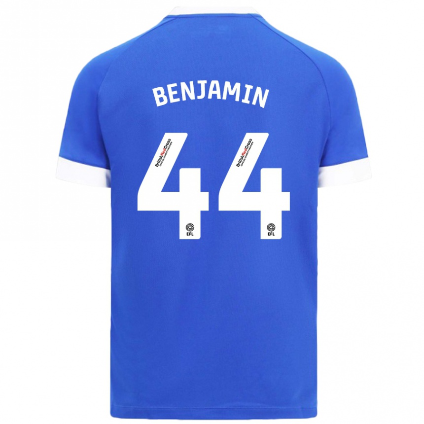 Vaikiškas Xavier Benjamin #44 Dangaus Mėlyna Namų Marškinėliai 2024/25 T-Shirt