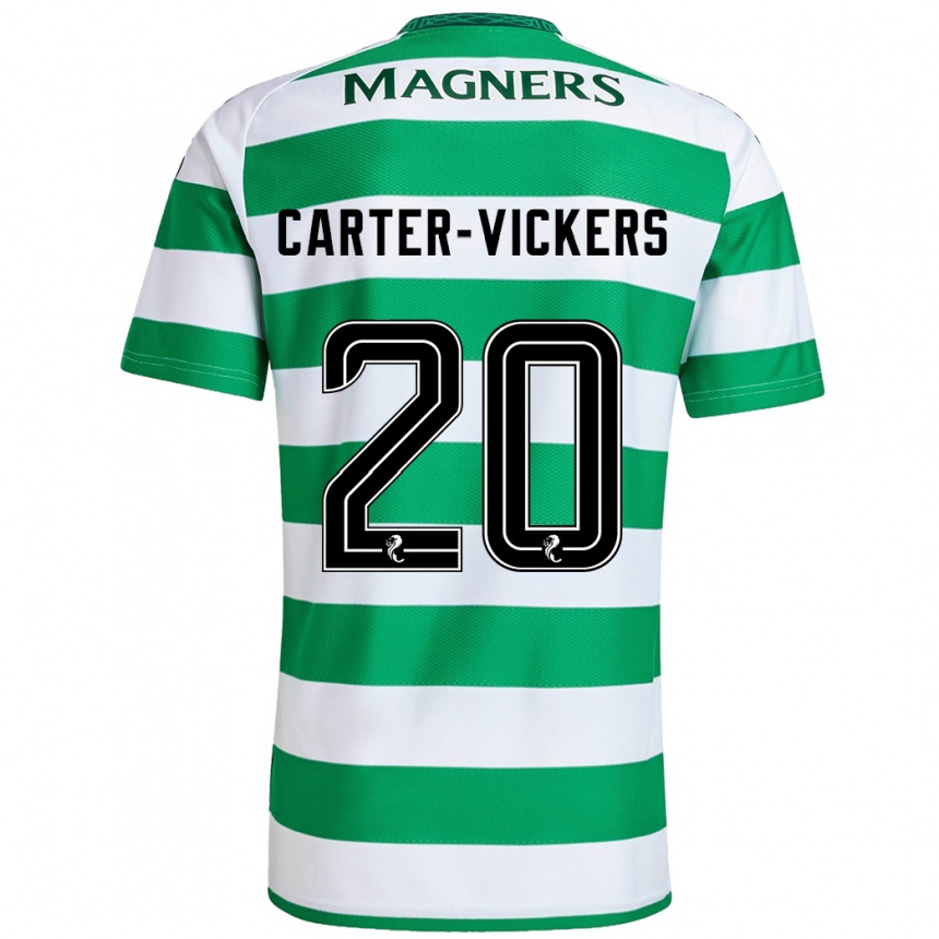 Vaikiškas Cameron Carter-Vickers #20 Žalia Balta Namų Marškinėliai 2024/25 T-Shirt