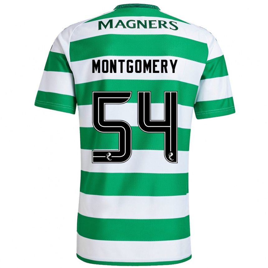 Vaikiškas Adam Montgomery #54 Žalia Balta Namų Marškinėliai 2024/25 T-Shirt