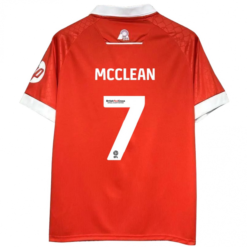 Vaikiškas James Mcclean #7 Raudona Balta Namų Marškinėliai 2024/25 T-Shirt