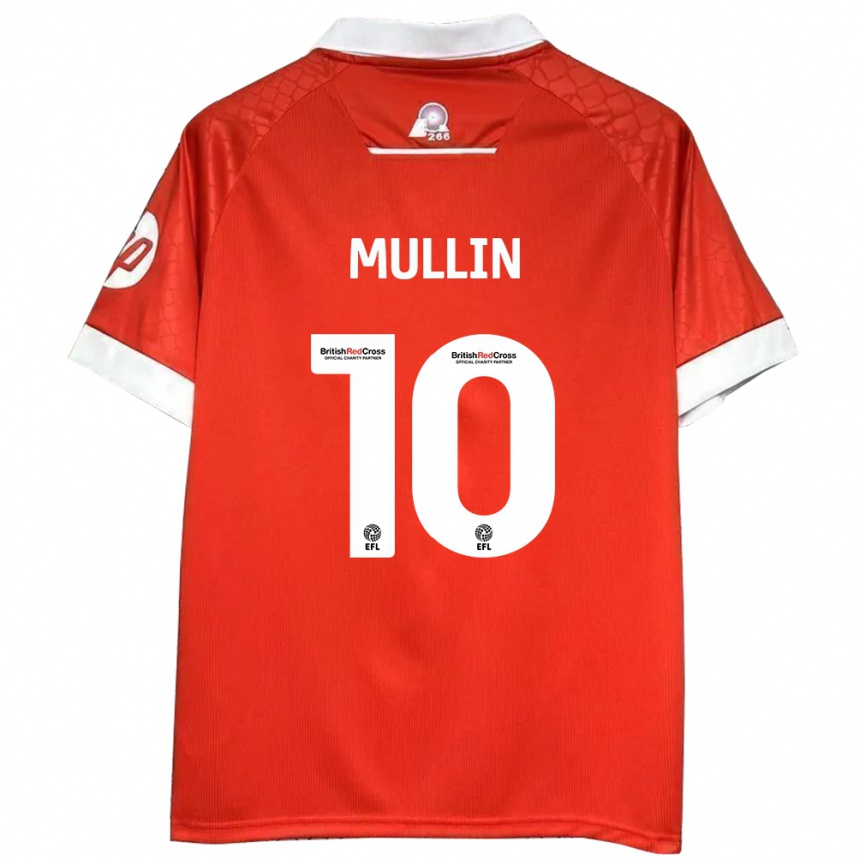 Vaikiškas Paul Mullin #10 Raudona Balta Namų Marškinėliai 2024/25 T-Shirt