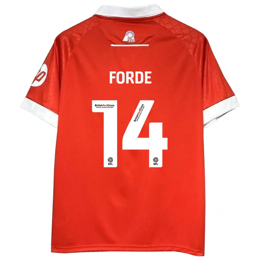 Vaikiškas Anthony Forde #14 Raudona Balta Namų Marškinėliai 2024/25 T-Shirt