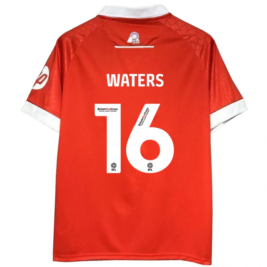 Vaikiškas Billy Waters #16 Raudona Balta Namų Marškinėliai 2024/25 T-Shirt