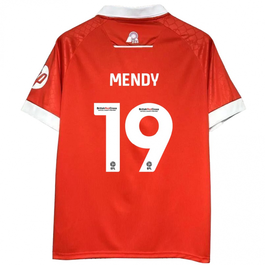 Vaikiškas Jacob Mendy #19 Raudona Balta Namų Marškinėliai 2024/25 T-Shirt