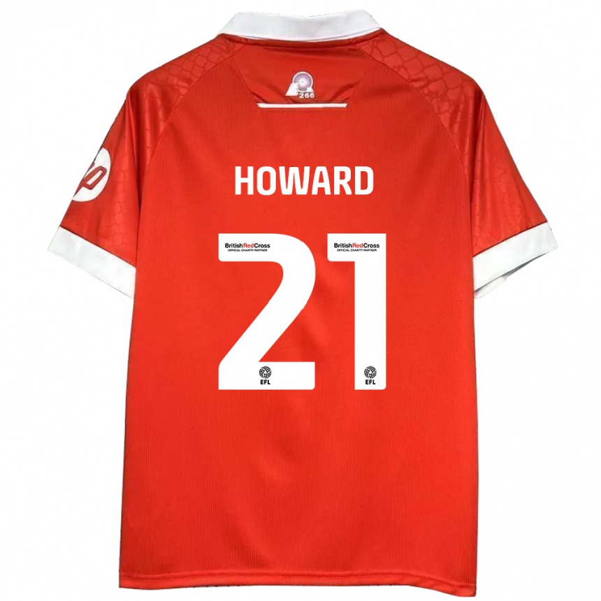 Vaikiškas Mark Howard #21 Raudona Balta Namų Marškinėliai 2024/25 T-Shirt