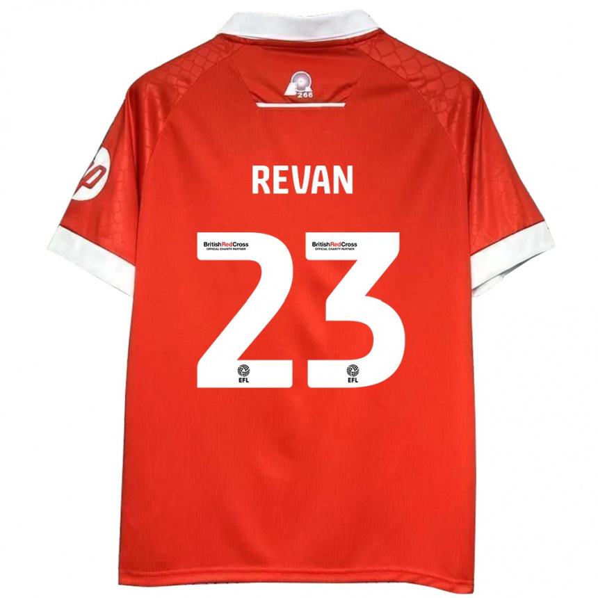 Vaikiškas Sebastian Revan #23 Raudona Balta Namų Marškinėliai 2024/25 T-Shirt