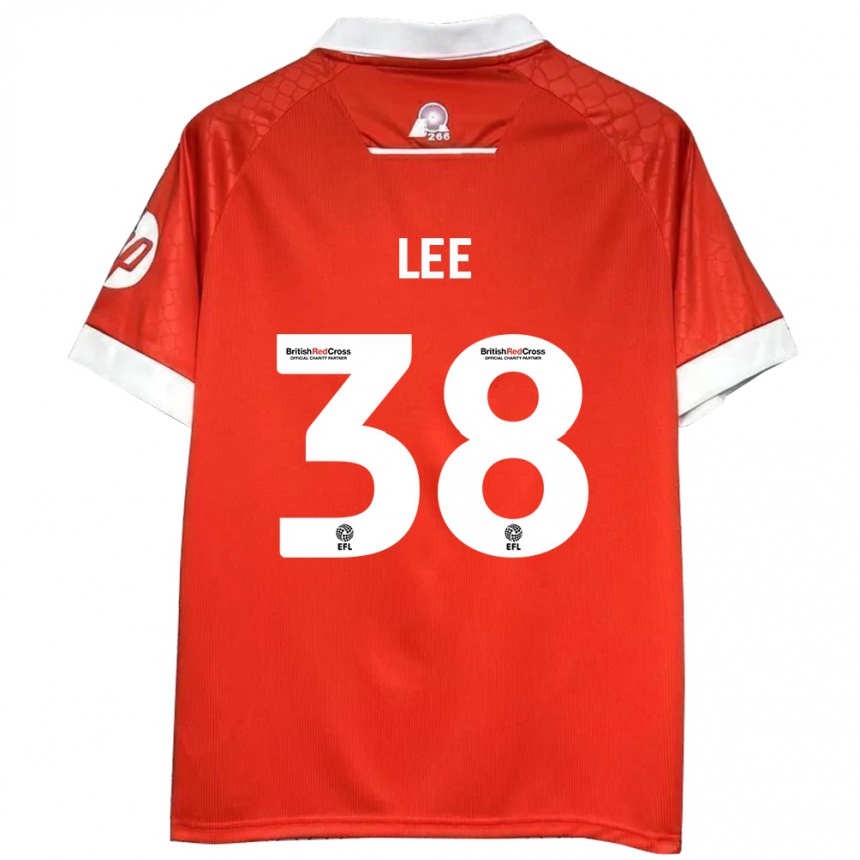 Vaikiškas Elliot Lee #38 Raudona Balta Namų Marškinėliai 2024/25 T-Shirt