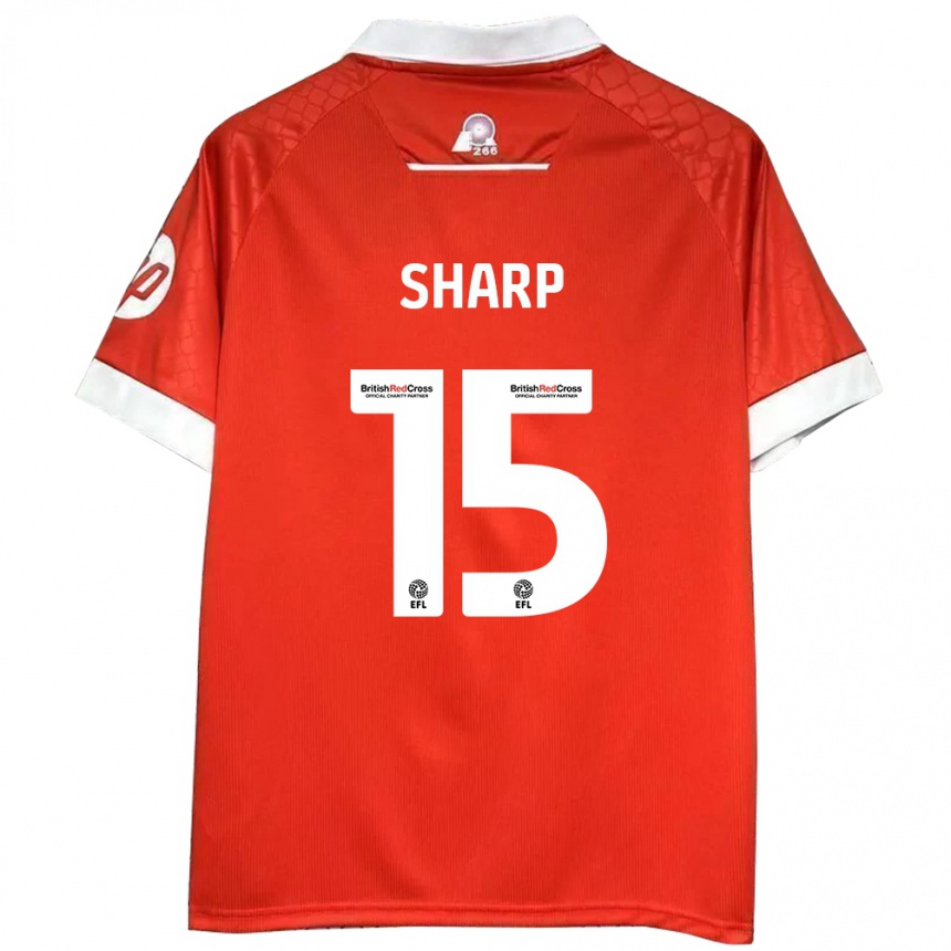 Vaikiškas Katie Sharp #15 Raudona Balta Namų Marškinėliai 2024/25 T-Shirt