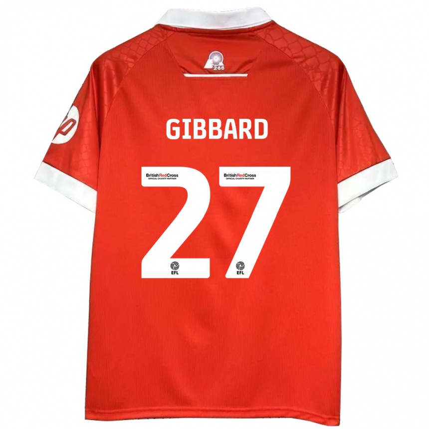 Vaikiškas Mari Gibbard #27 Raudona Balta Namų Marškinėliai 2024/25 T-Shirt