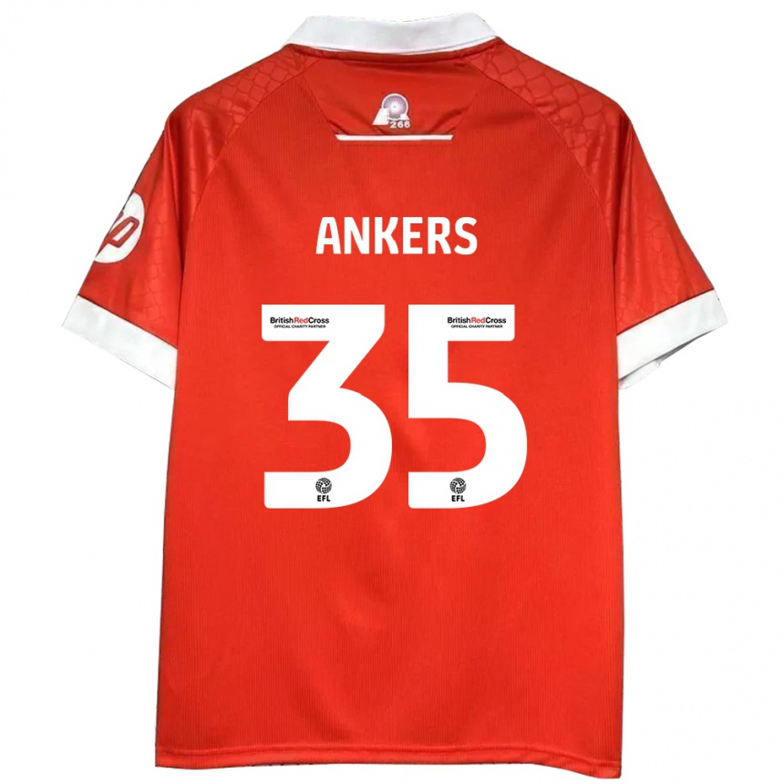 Vaikiškas Chloe Ankers #35 Raudona Balta Namų Marškinėliai 2024/25 T-Shirt