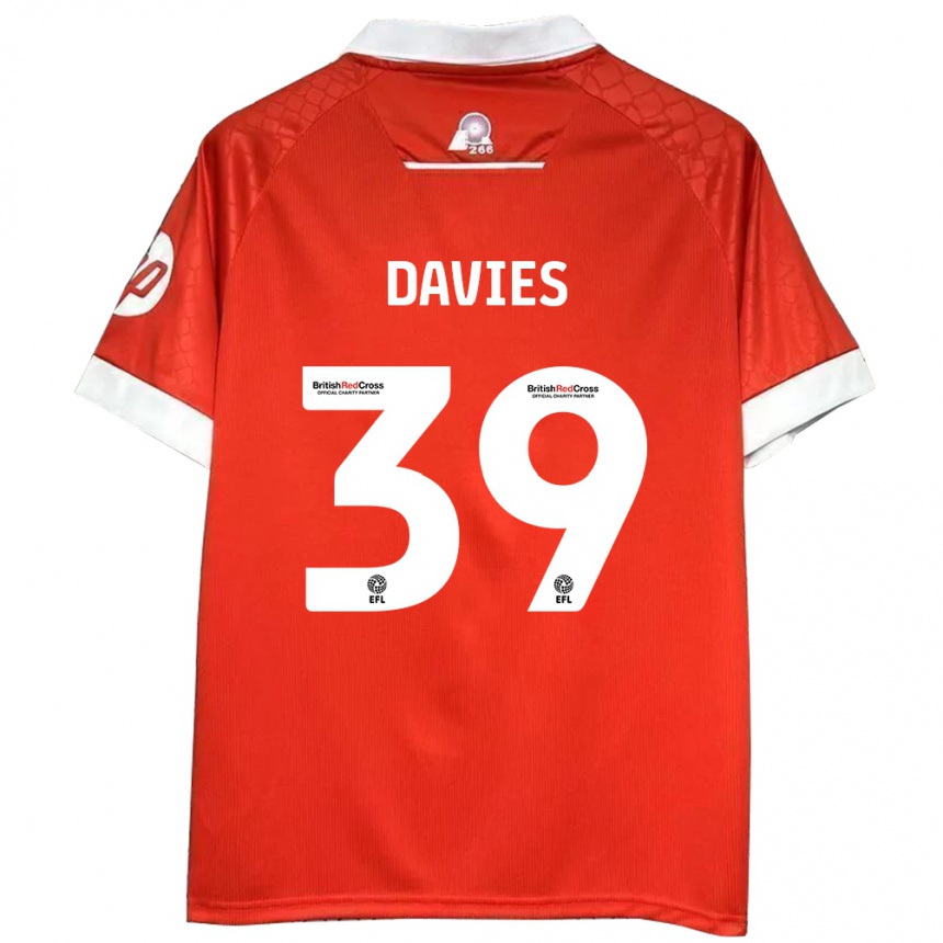 Vaikiškas Daniel Davies #39 Raudona Balta Namų Marškinėliai 2024/25 T-Shirt