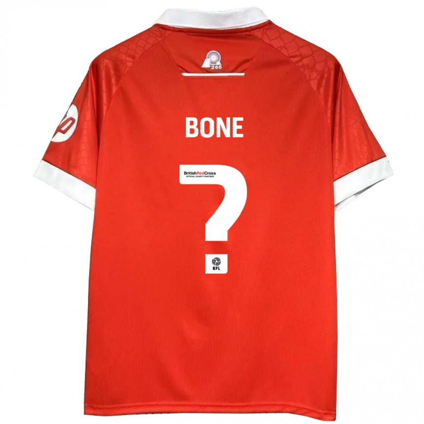 Vaikiškas Kai Bone #0 Raudona Balta Namų Marškinėliai 2024/25 T-Shirt