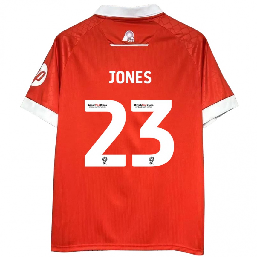 Vaikiškas Ruby Jones #23 Raudona Balta Namų Marškinėliai 2024/25 T-Shirt