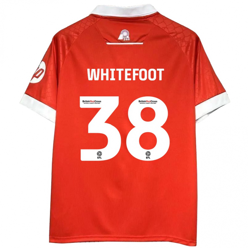 Vaikiškas Lily Whitefoot #38 Raudona Balta Namų Marškinėliai 2024/25 T-Shirt