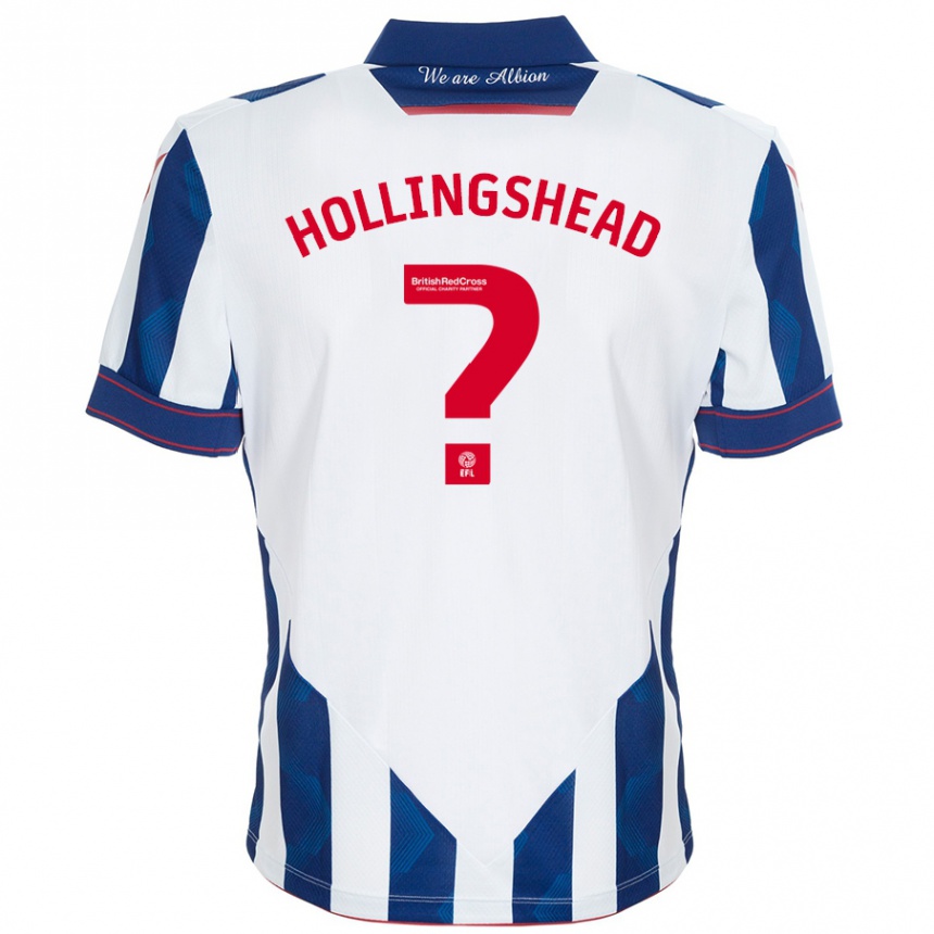 Vaikiškas Ronnie Hollingshead #0 Balta Tamsiai Mėlyna Namų Marškinėliai 2024/25 T-Shirt