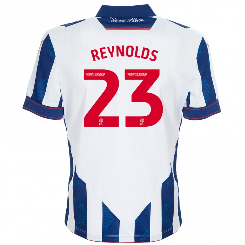 Vaikiškas Taylor Reynolds #23 Balta Tamsiai Mėlyna Namų Marškinėliai 2024/25 T-Shirt