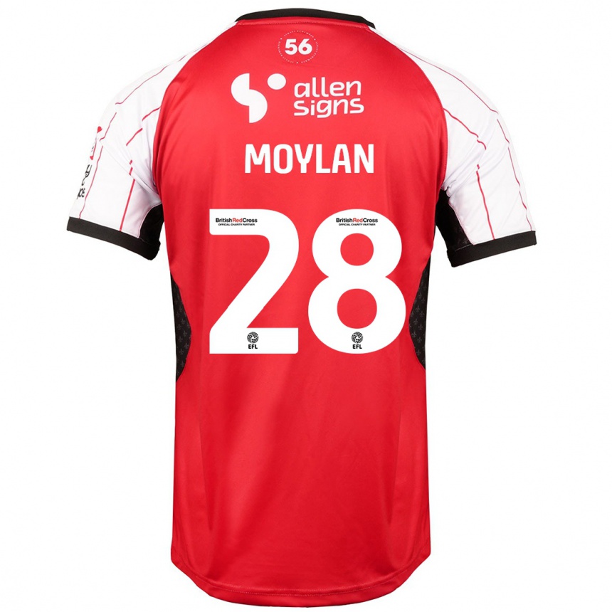 Vaikiškas Jack Moylan #28 Baltas Namų Marškinėliai 2024/25 T-Shirt