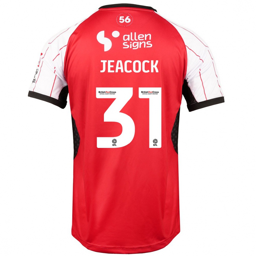 Vaikiškas Zach Jeacock #31 Baltas Namų Marškinėliai 2024/25 T-Shirt