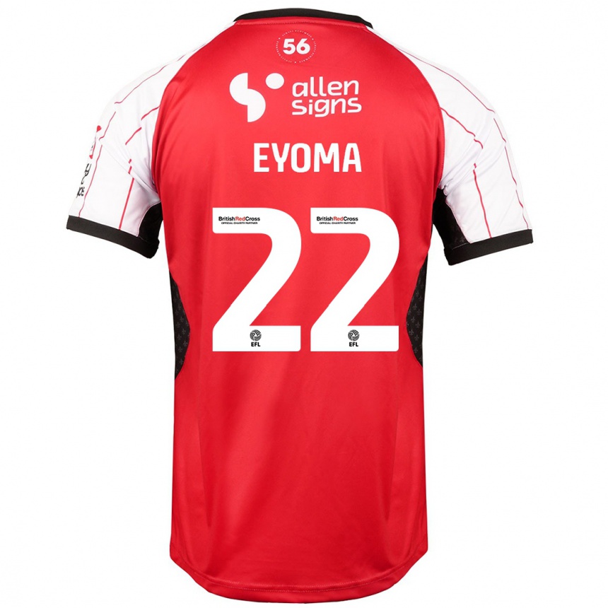 Vaikiškas Timothy Eyoma #22 Baltas Namų Marškinėliai 2024/25 T-Shirt