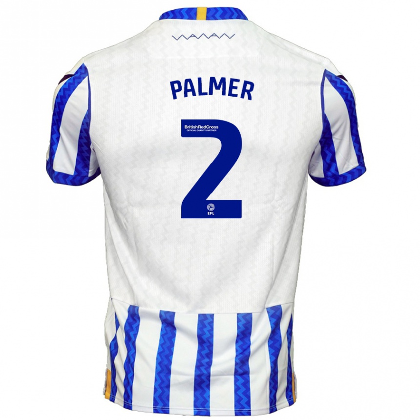 Vaikiškas Liam Palmer #2 Mėlyna Balta Namų Marškinėliai 2024/25 T-Shirt