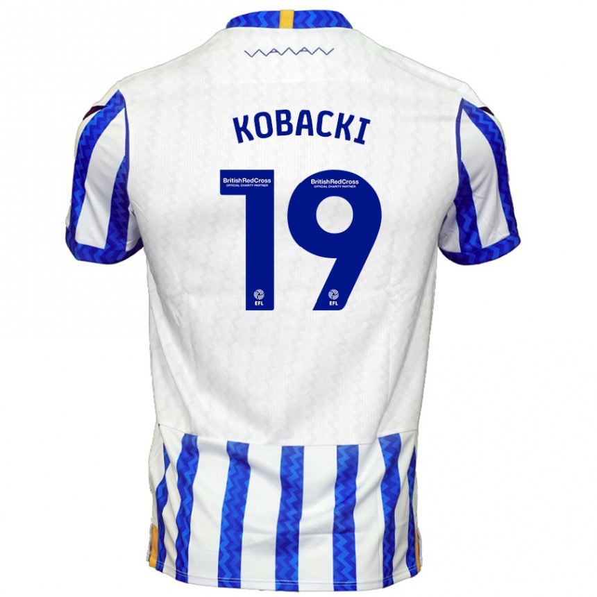 Vaikiškas Olaf Kobacki #19 Mėlyna Balta Namų Marškinėliai 2024/25 T-Shirt