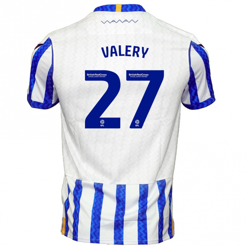 Vaikiškas Yan Valery #27 Mėlyna Balta Namų Marškinėliai 2024/25 T-Shirt