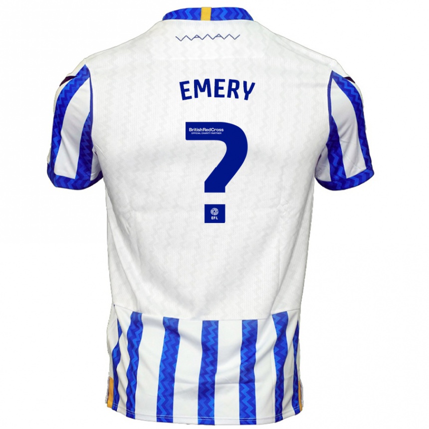 Vaikiškas Joe Emery #0 Mėlyna Balta Namų Marškinėliai 2024/25 T-Shirt