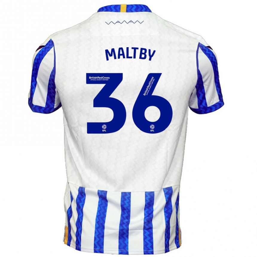 Vaikiškas Mackenzie Maltby #36 Mėlyna Balta Namų Marškinėliai 2024/25 T-Shirt