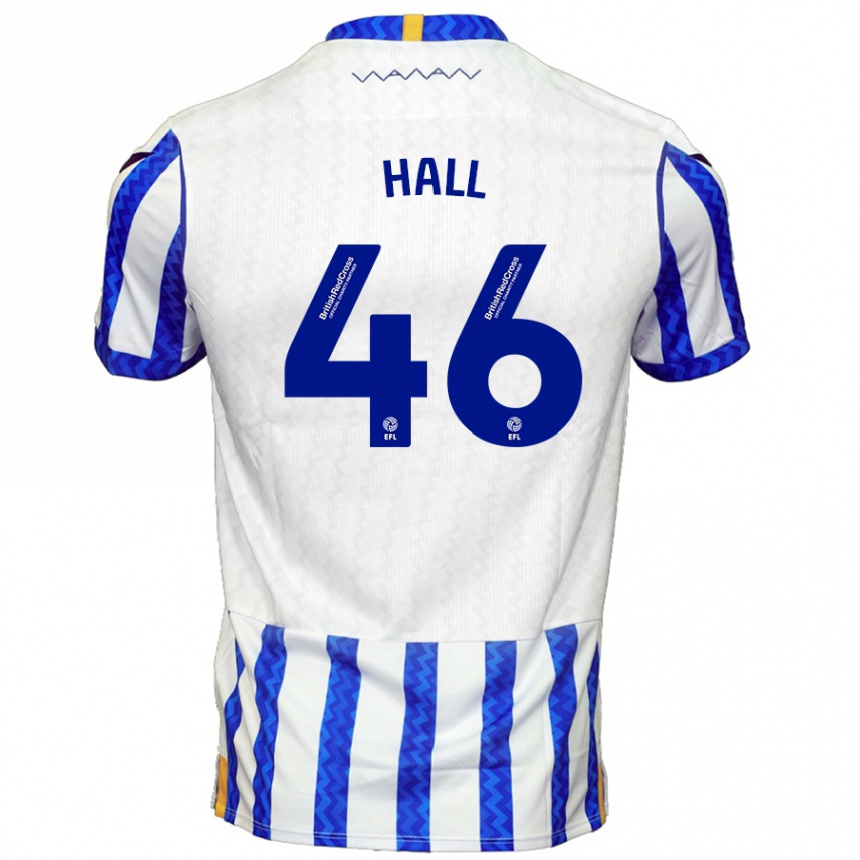 Vaikiškas Jack Hall #46 Mėlyna Balta Namų Marškinėliai 2024/25 T-Shirt