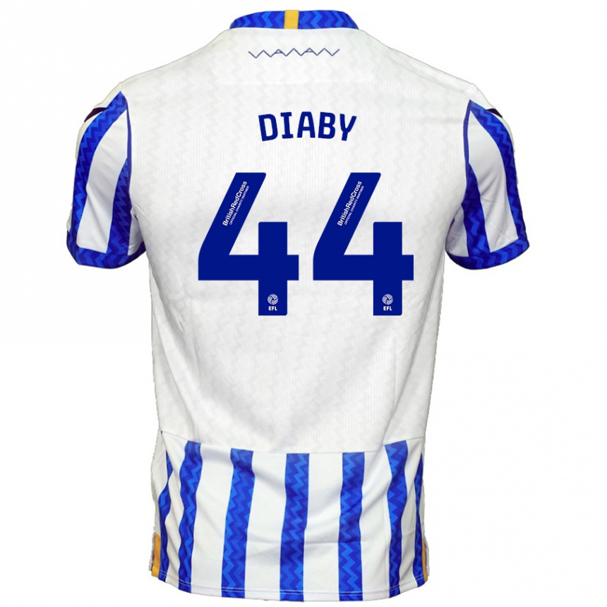 Vaikiškas Momo Diaby #44 Mėlyna Balta Namų Marškinėliai 2024/25 T-Shirt