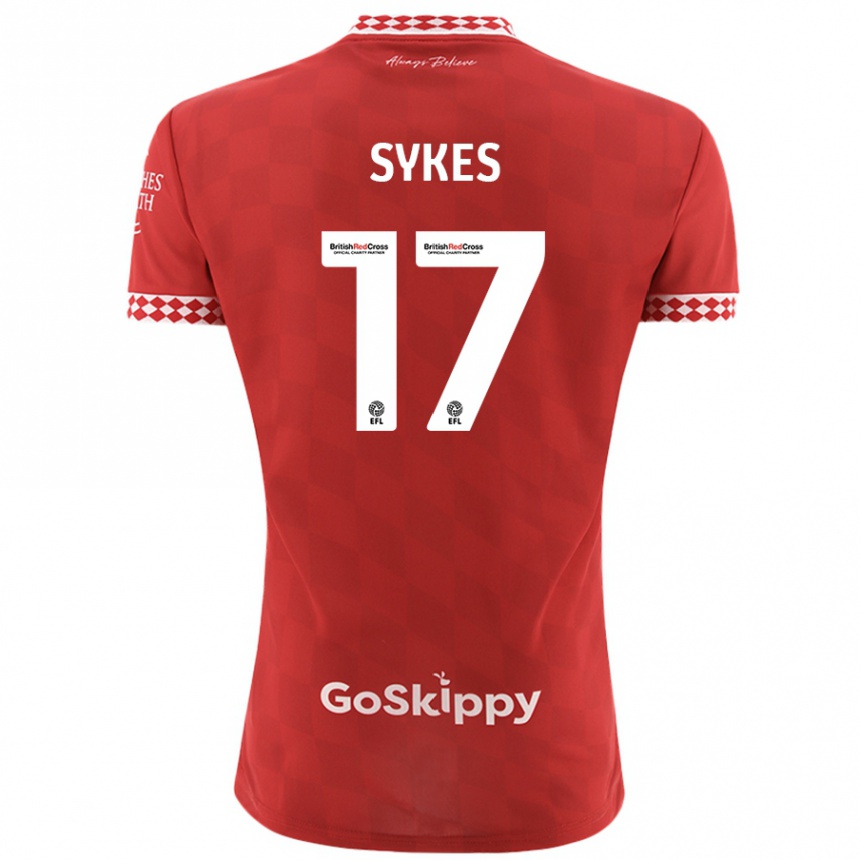 Vaikiškas Mark Sykes #17 Raudona Namų Marškinėliai 2024/25 T-Shirt