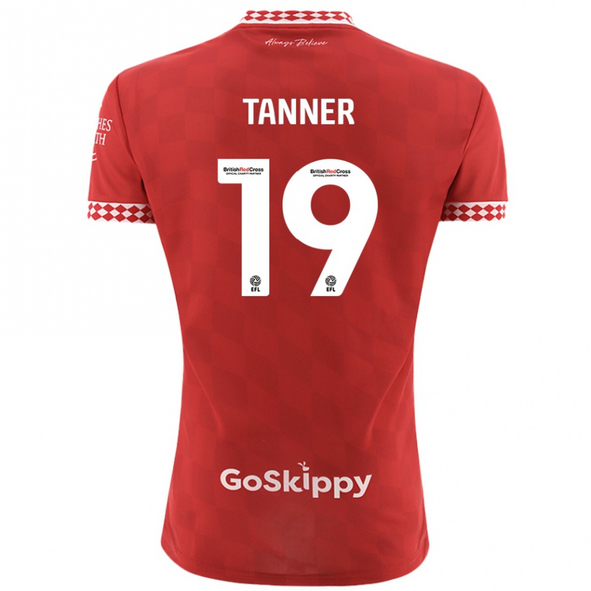 Vaikiškas George Tanner #19 Raudona Namų Marškinėliai 2024/25 T-Shirt