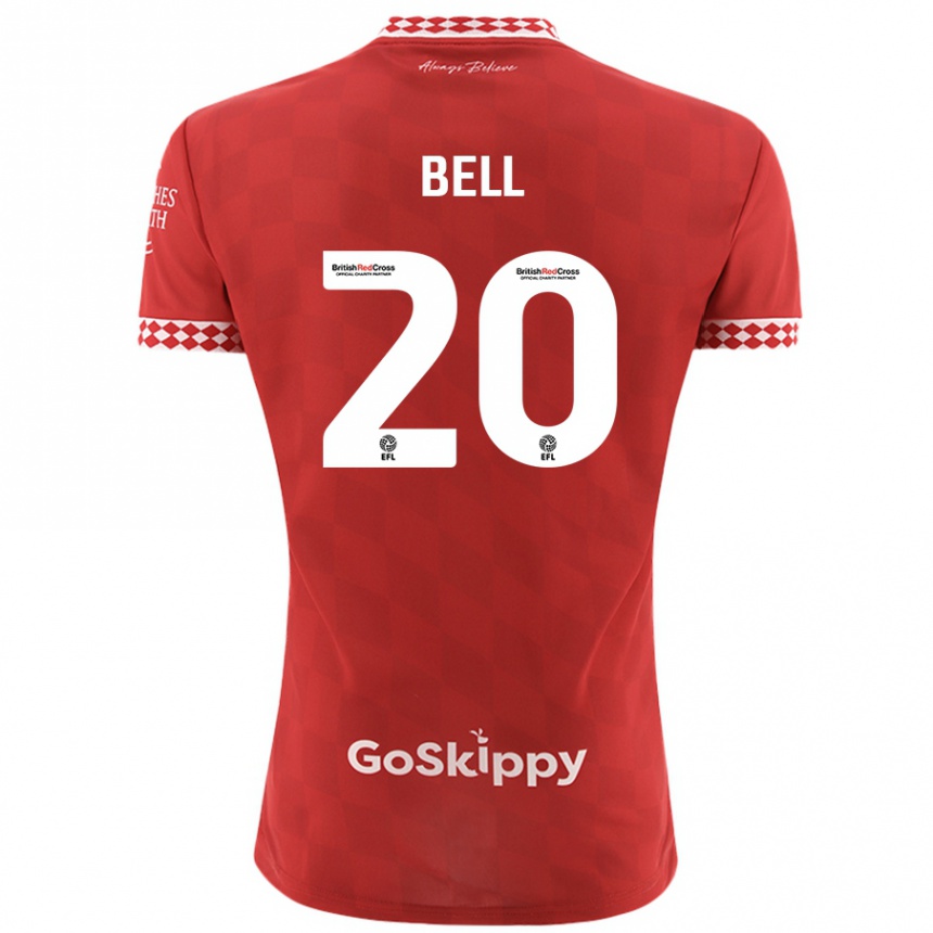 Vaikiškas Sam Bell #20 Raudona Namų Marškinėliai 2024/25 T-Shirt