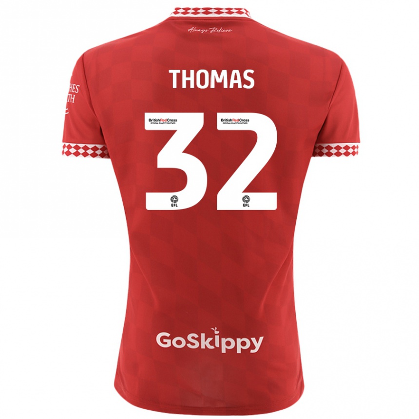 Vaikiškas Lewis Thomas #32 Raudona Namų Marškinėliai 2024/25 T-Shirt