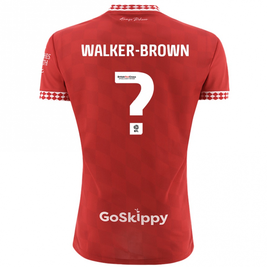 Vaikiškas Rushon Walker-Brown #0 Raudona Namų Marškinėliai 2024/25 T-Shirt