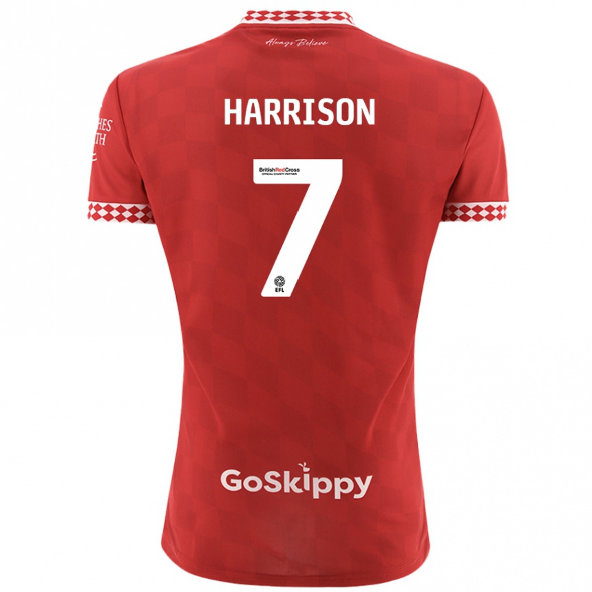 Vaikiškas Abi Harrison #7 Raudona Namų Marškinėliai 2024/25 T-Shirt