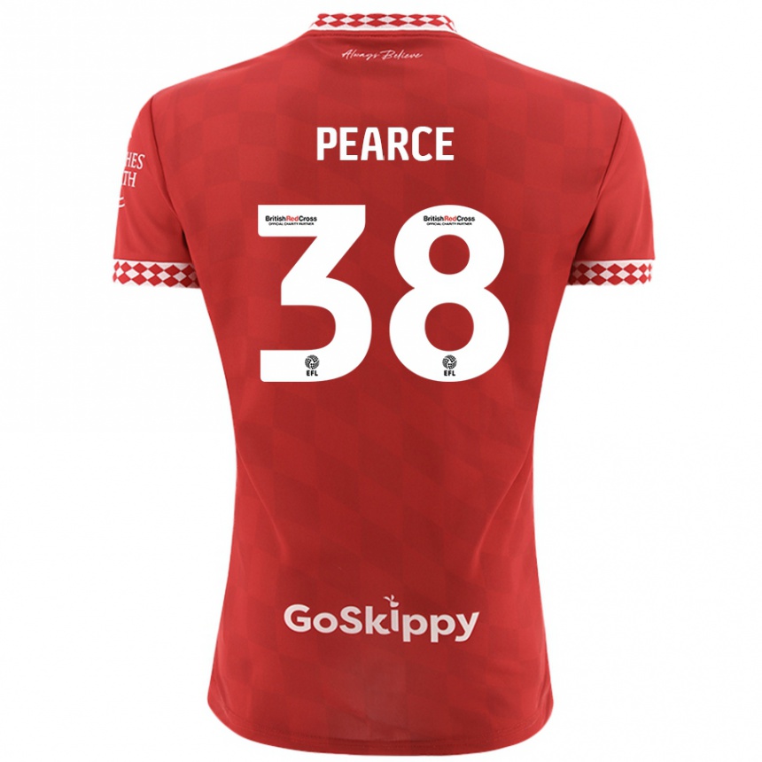 Vaikiškas Manon Pearce #38 Raudona Namų Marškinėliai 2024/25 T-Shirt