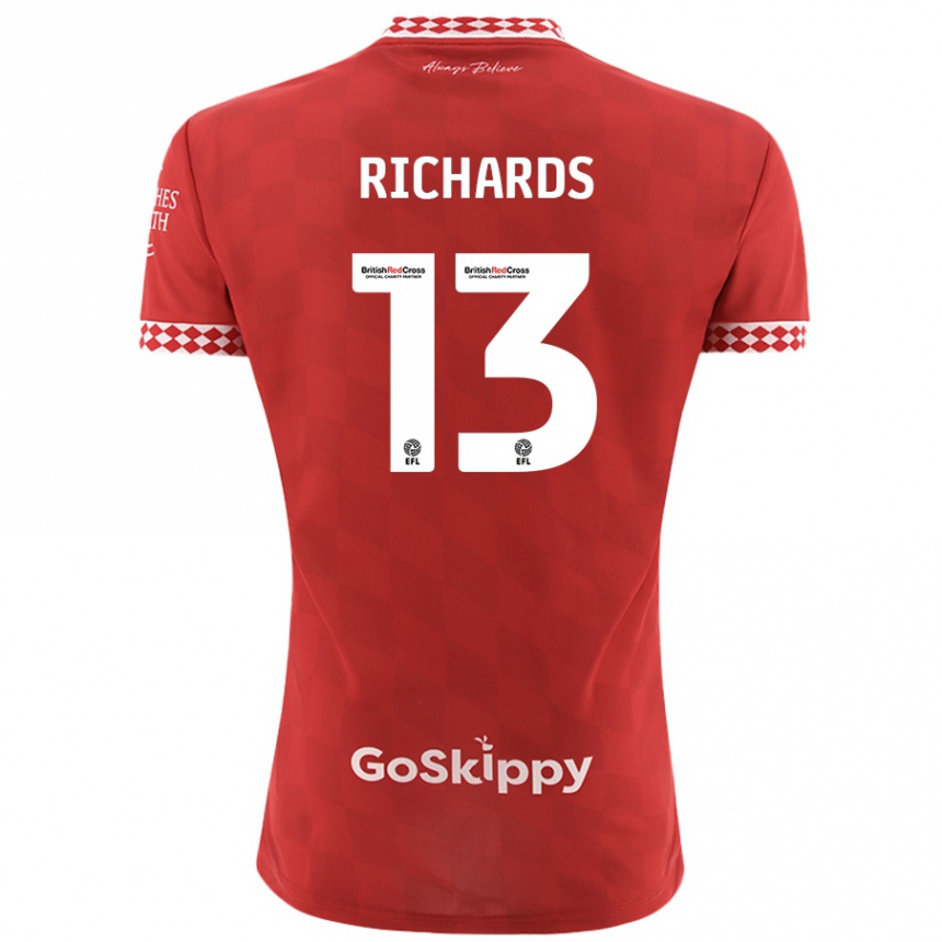 Vaikiškas Harvey Wiles-Richards #13 Raudona Namų Marškinėliai 2024/25 T-Shirt