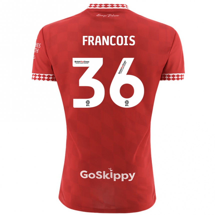 Vaikiškas Marlee Francois #36 Raudona Namų Marškinėliai 2024/25 T-Shirt