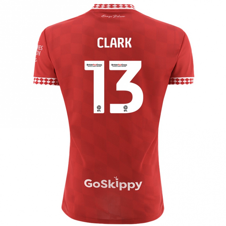 Vaikiškas Olivia Clark #13 Raudona Namų Marškinėliai 2024/25 T-Shirt